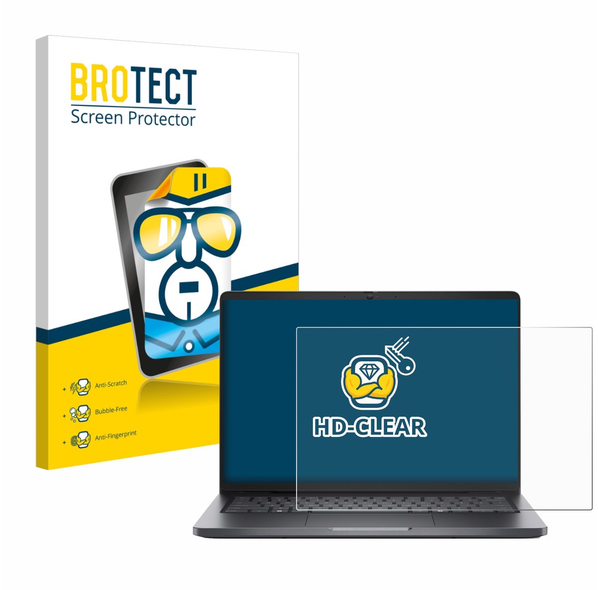 BROTECT - Screenprotector voor Dell Pro 14 PC14250 - Folie Beschermfolie transparant