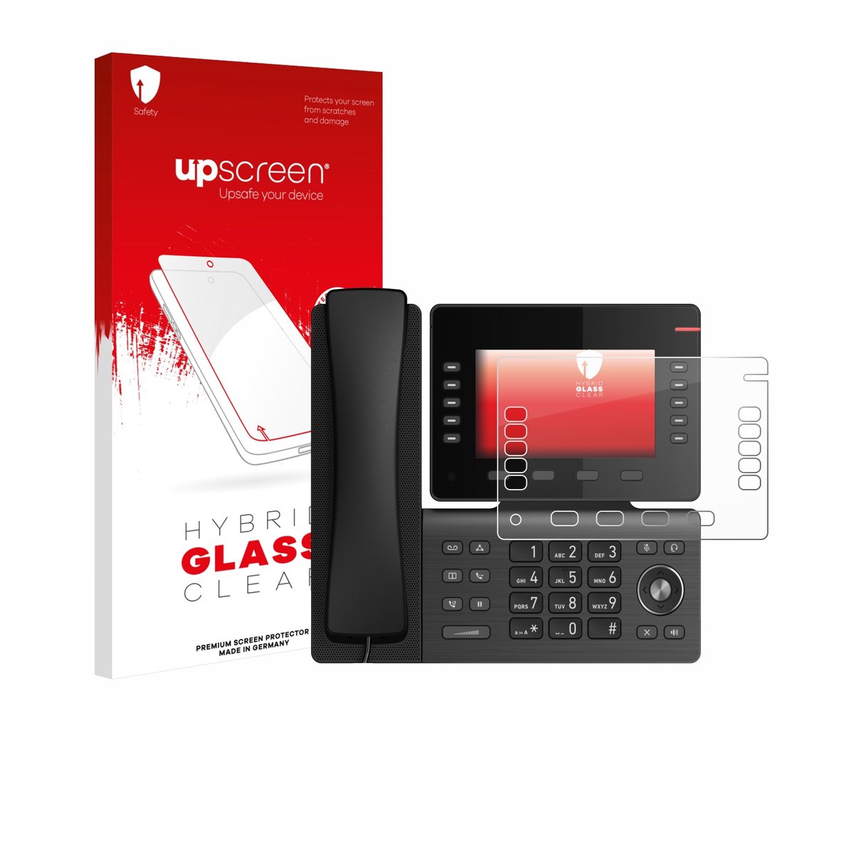 upscreen - Screenprotector voor Snom D865 - Folie Beschermfolie Beschermglas transparant