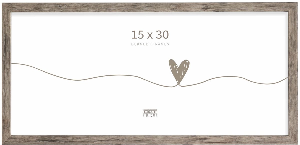 Deknudt Frames fotolijst S45RH7 - grijs-beige - hout - 15x30 cm