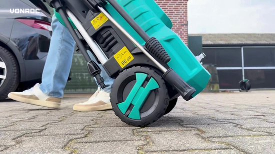 VONROC Hogedrukreiniger V24-3 - 2400W – 180 bar – drukregelaar - Incl. 10m premium slang, terrasreiniger, schuimsproeier en accessoires