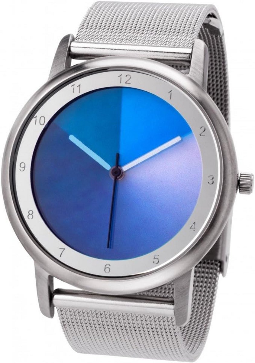 Horloge met Kleurveranderende Wijzerplaat en Roestvrijstalen Milanees Armband