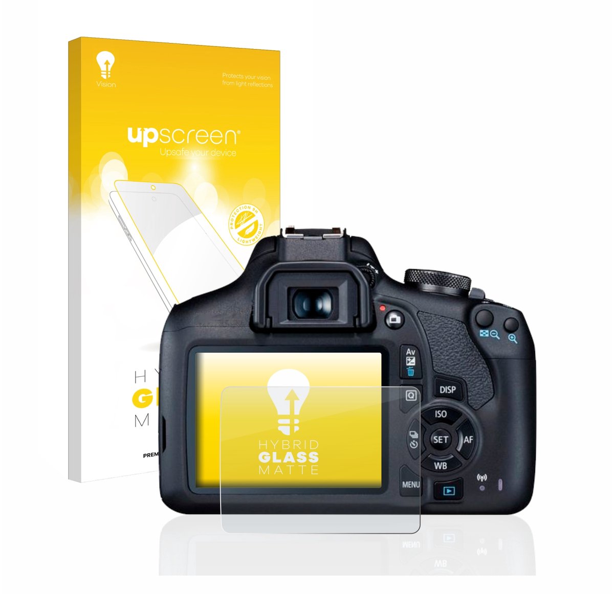 upscreen - Screenprotector voor Canon EOS 2000D - Folie Beschermfolie Beschermglas matte