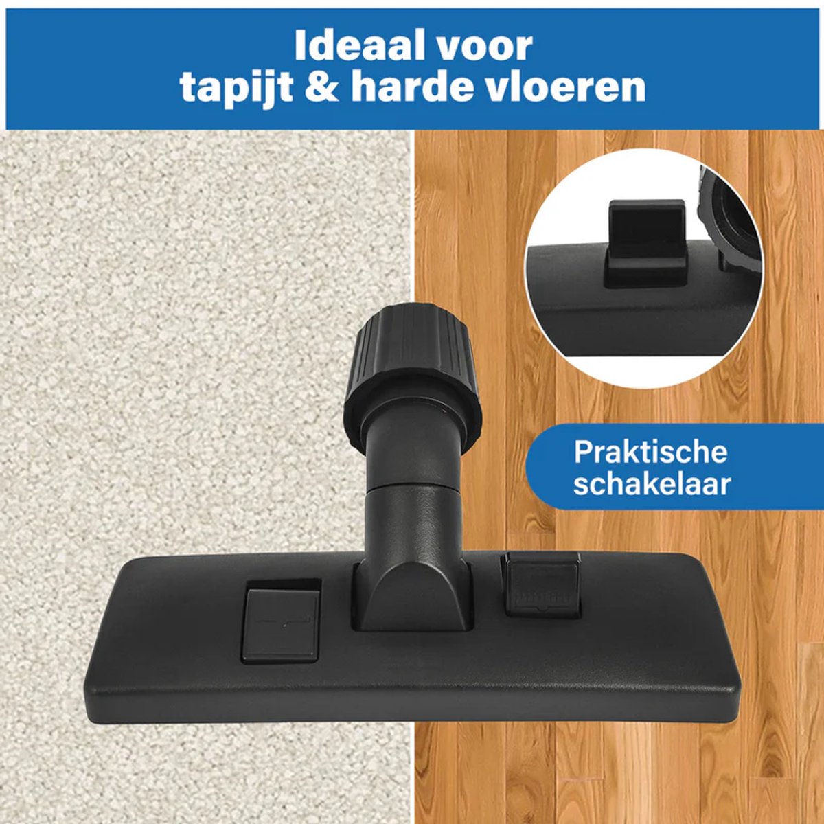 Stofzuigermond universeel - Zuigmond - Parketborstel - Stofzuigerborstel universeel - Geschikt voor Miele, Philips, AEG, Electrolux, Nilfisk, Rowenta etc. - 30 tot 37mm - Premium kwaliteit