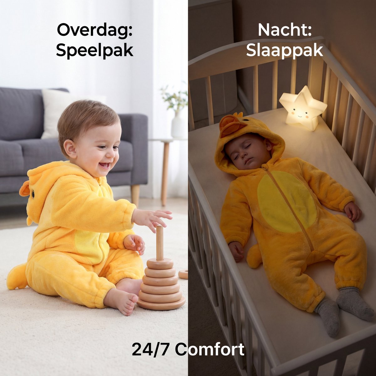JAXY Baby Onesie - Carnavalskleding Kinderen - Verkleedkleren Jongen en Meisje - Verkleedkleding Kind - Romper - EU (label 120) - Duck — afbeelding 5