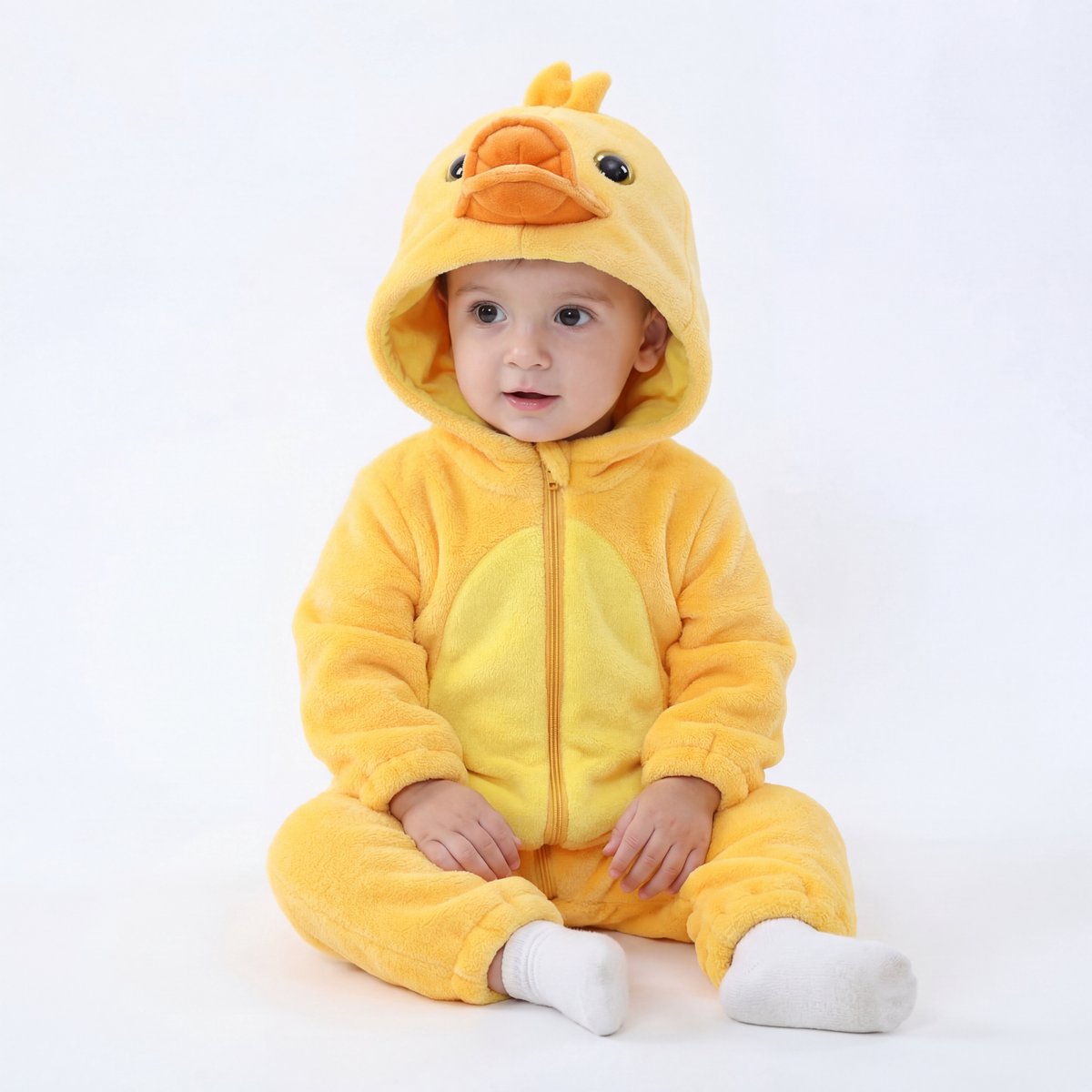 JAXY Baby Onesie - Carnavalskleding Kinderen - Verkleedkleren Jongen en Meisje - Verkleedkleding Kind - Romper - EU 104/110 (label 120) - Duck