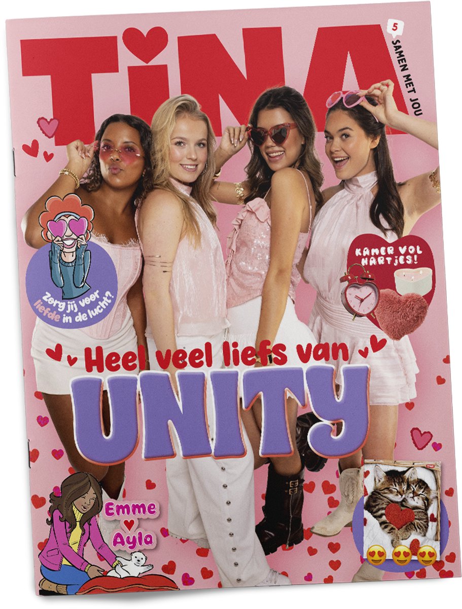 Tina magazine nr. 5 - 2026 - tijdschriften - magazine - MEIDEN - Unity - hartjes - Liefde in de Lucht
