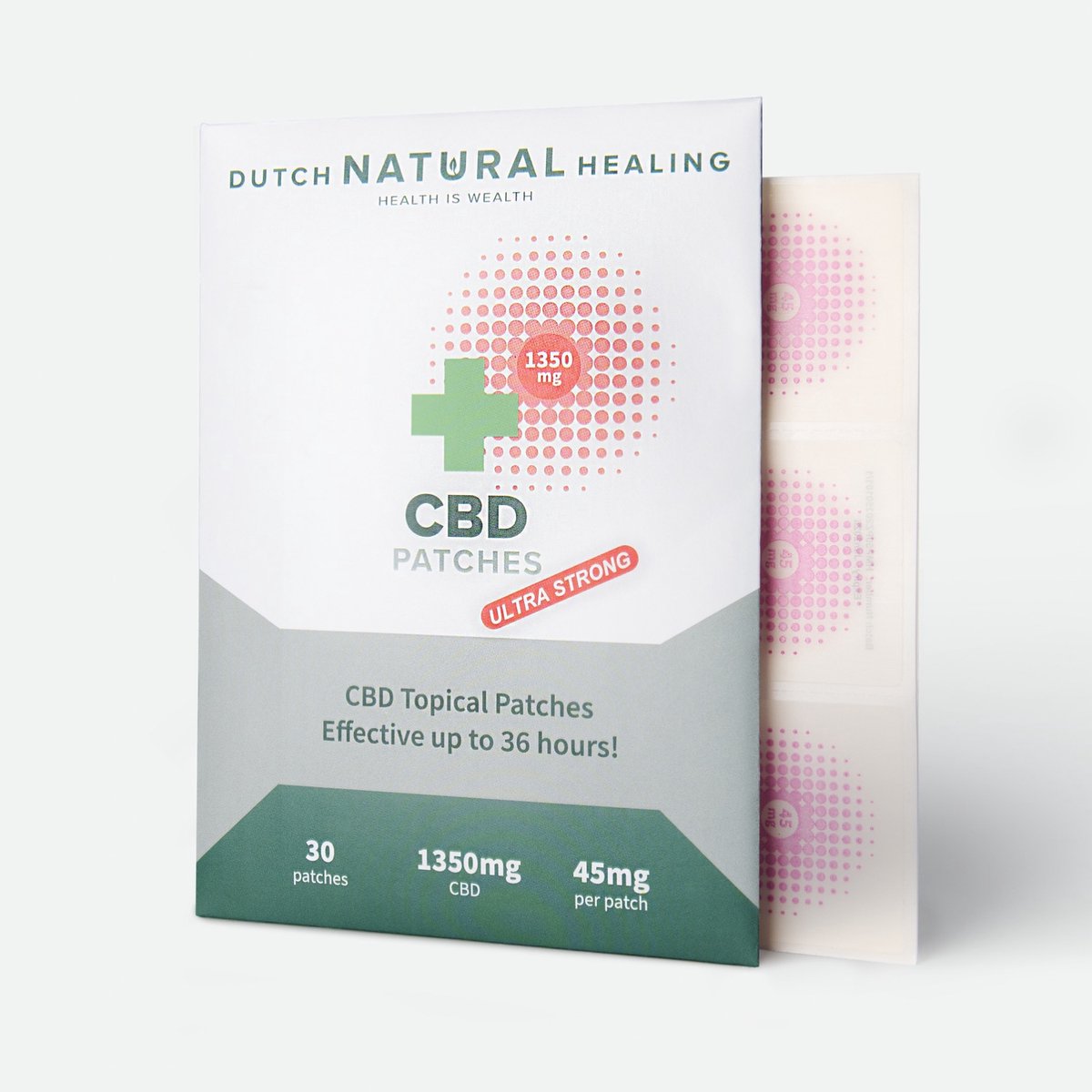 CBD Pleisters Ultra Sterk 30 Stuks - Tot 36 uur Constante Dosis CBD - Geen THC - CBD Supplementen - 45mg CBD per Pleister