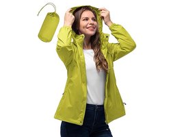 33,000ft Waterdichte opvouwbare regenjas met capuchon voor dames, lichtgewicht, ademende windjas, fietsjas voor vrouwen, fiets-, sport-, outdoorjas