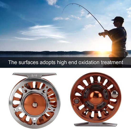 Allecto- Vliegvissen Reel - Efficiënt Remmen - 3 Lagers - 2 Kleuren Aanpassing - CNC Verwerking - 3/4 Fly Reel - Outdoor Vissen - Geschikt voor Vliegvissen - Kleur of model — afbeelding 4