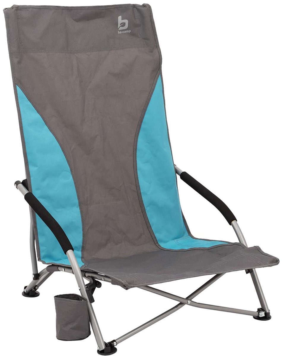 Bo-Camp - Strandstoel - Compact - Hoog - Blauw/grijs