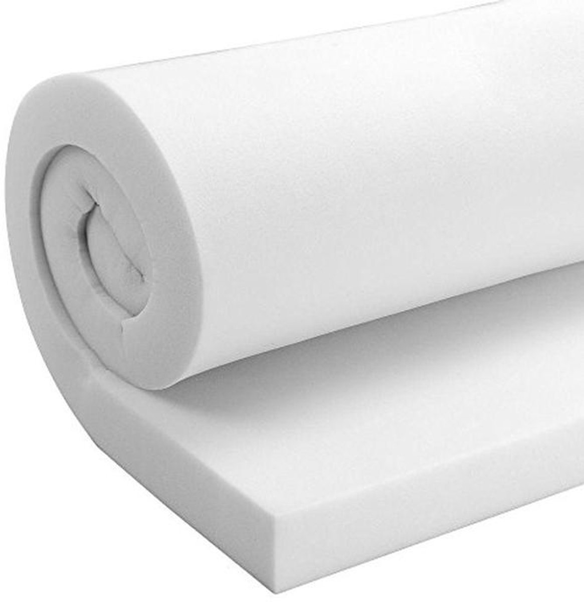 Koudschuim Plaat 100 x 200 cm voor Comfortabele Bankkussens en Matrassen - Hoge Dichtheid 30, Dikte 5 cm - Wit