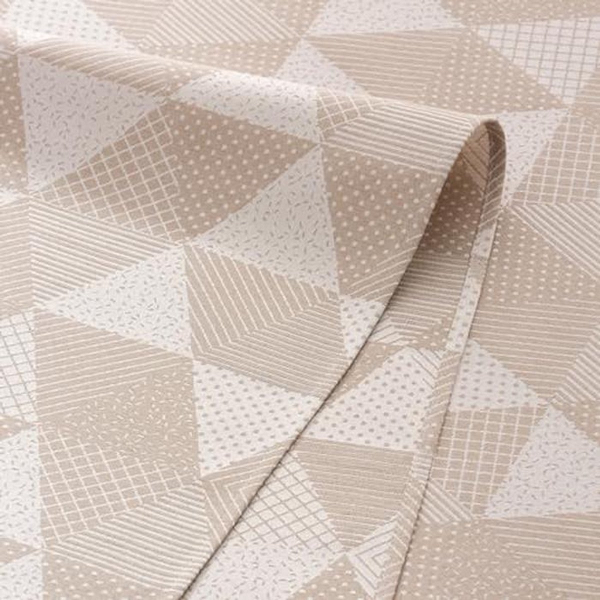 Beige Rechthoekig Tafelkleed 140 x 100 cm - Vuilafstotend en Waterdicht Jacquard