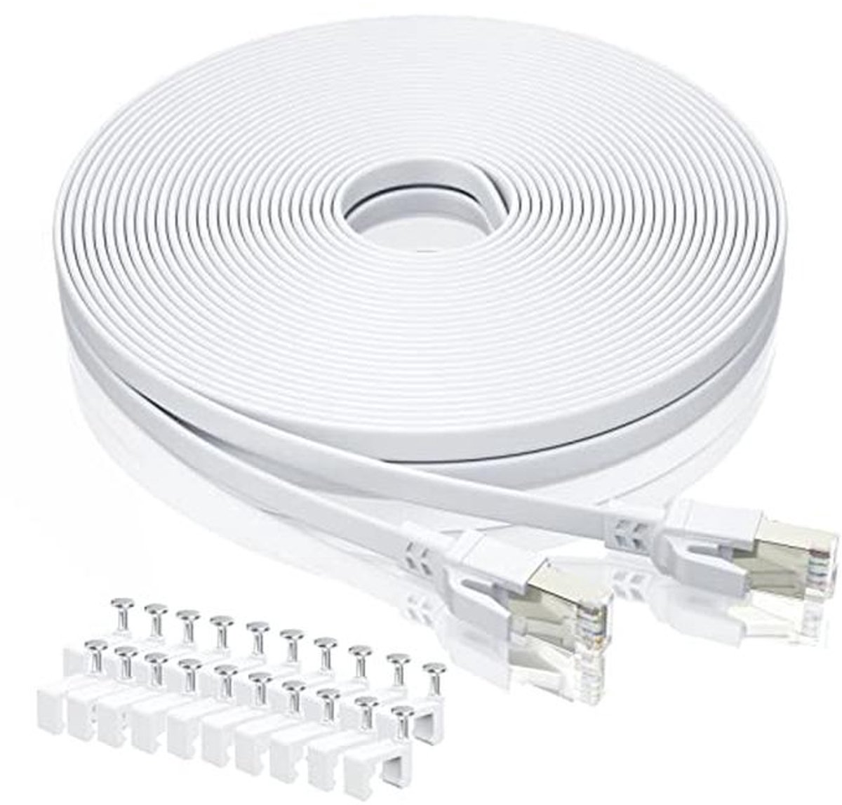 Cat8 Ethernet-kabel 20m - 40 Gbit/s 2000 MHz Hoogwaardige LAN-kabel voor Router en Laptop