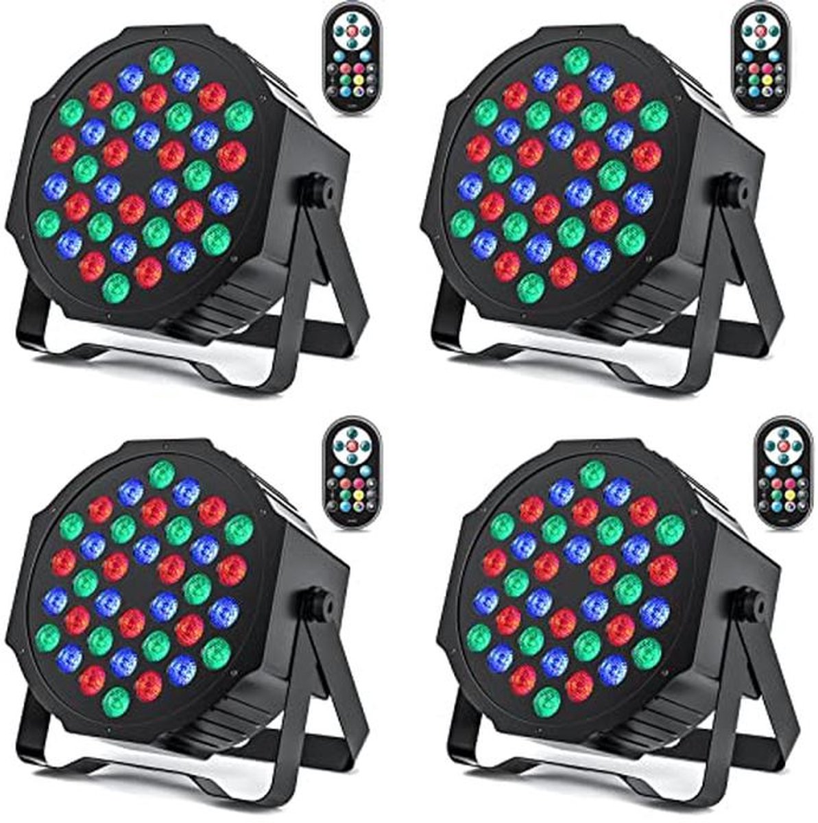36 LED Par Spotlight Set - RGB Podiumlicht Met Afstandsbediening Voor Feestverlichting