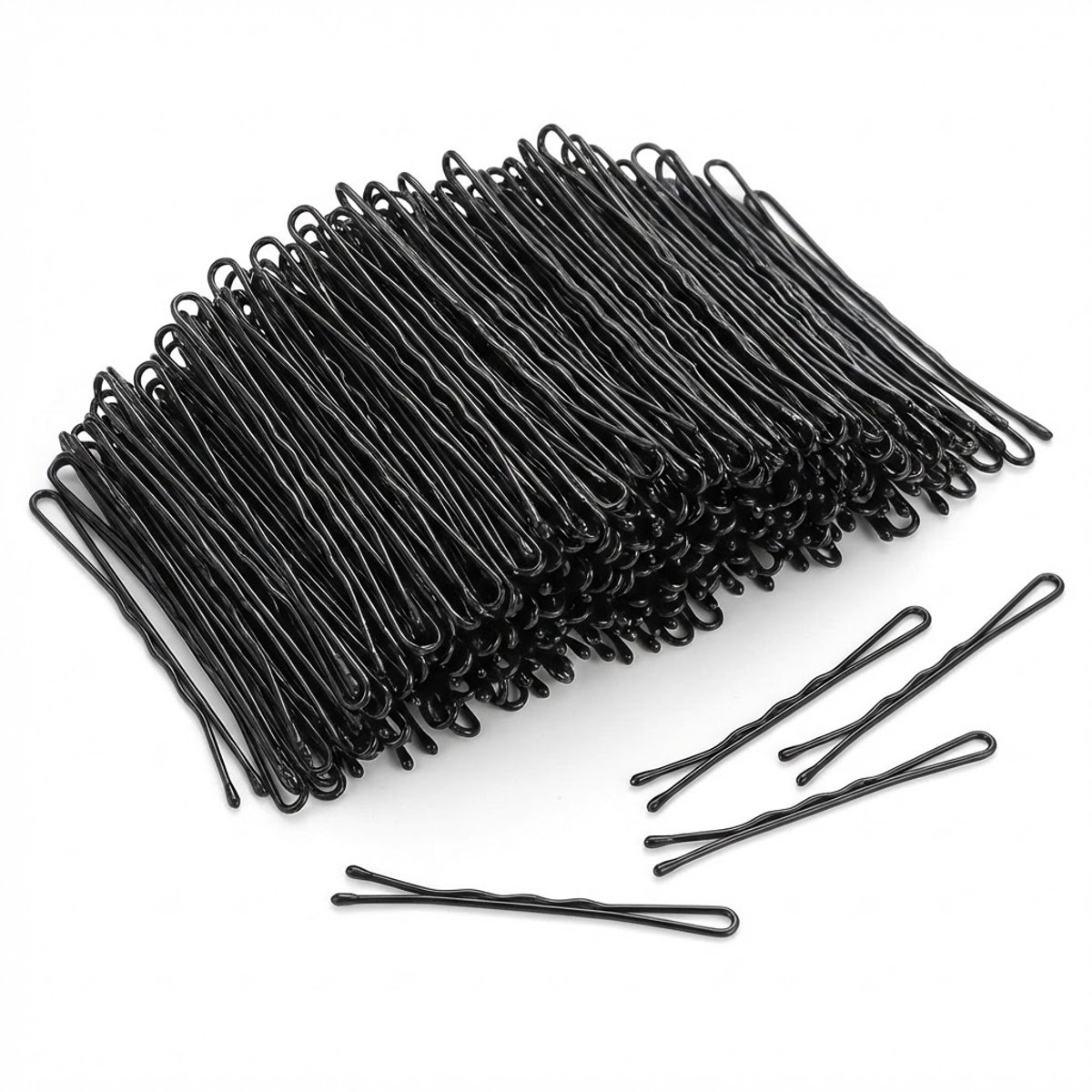 Zwarte haarspelden – haarclips – schuifspeldjes – set van 200 stuks – geschikt voor dames en heren – zwart gecoat met afgeronde uiteinden – praktische haar accessoires voor dagelijks gebruik