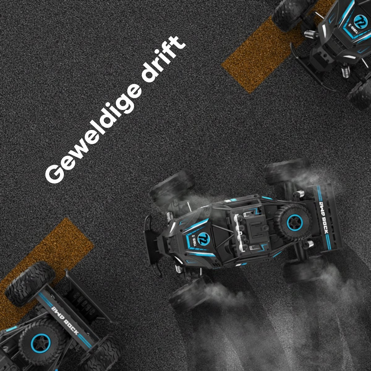 Nexar Bestuurbare Auto - RC Auto Monstertruck - 33 km/u - Afstandsbestuurbare Auto voor Buiten - Met Verlichting & 2 Accu's - Rood — afbeelding 10