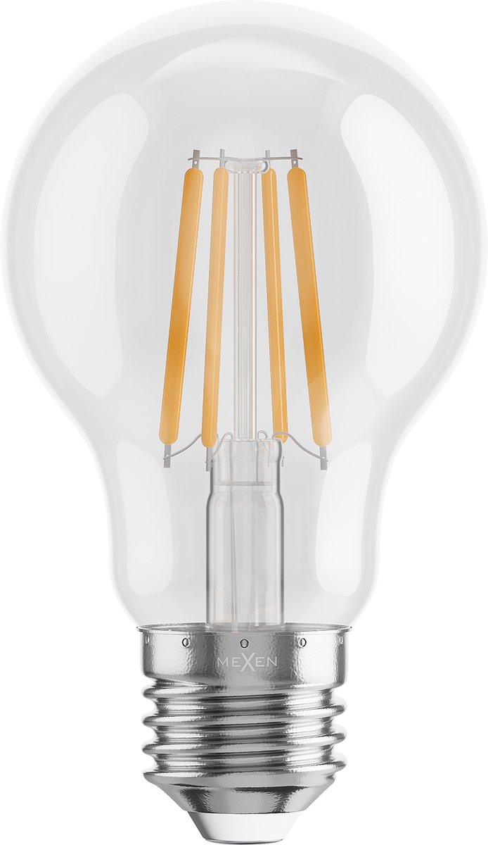 Mexen Vintis 6x LED filamentlamp E27, A60, 4W, Warm - 2700K, 470 lm, helder - L150-E27-0427-00x06
