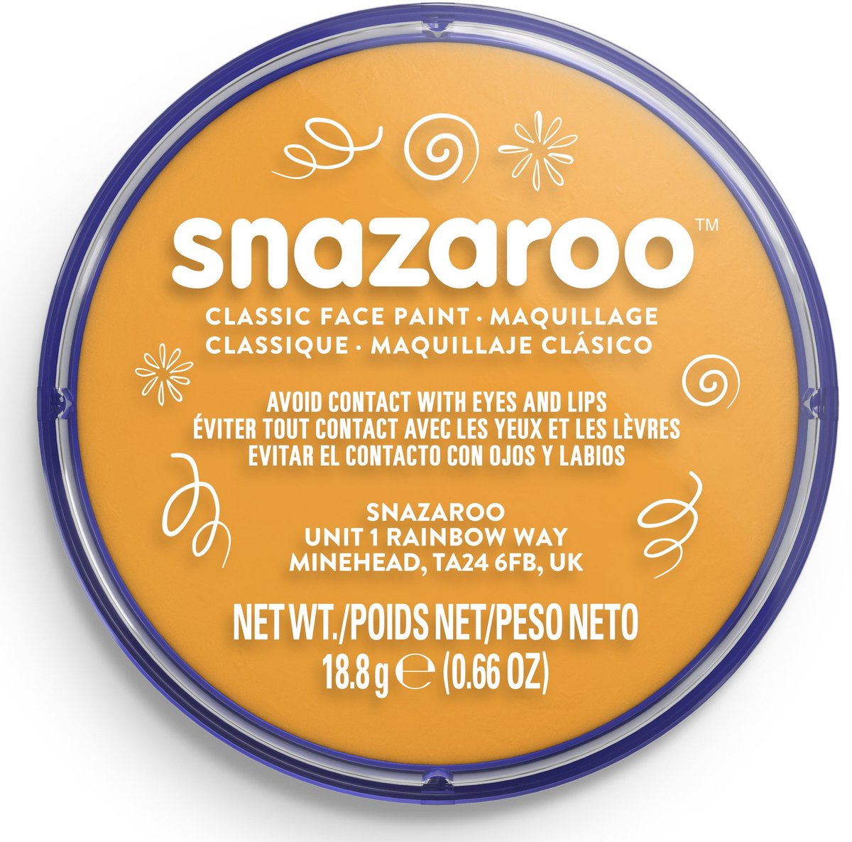 Snazaroo 1118244 - Ochre Yellow - 18ml Aqua Schmink & Kinderschmink voor Kinderen en Volwassenen