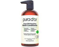 PURA D’OR Biotin Conditioner 473ML – Hydraterende Conditioner voor Droog & Beschadigd Haar – Met Arganolie & Vitamine E