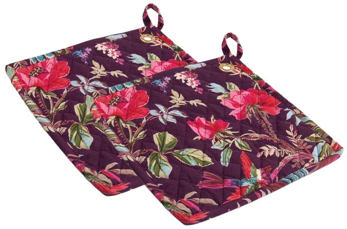 Imbarro Pannenlappen set-van-2 Paradise Purple 25x25cm