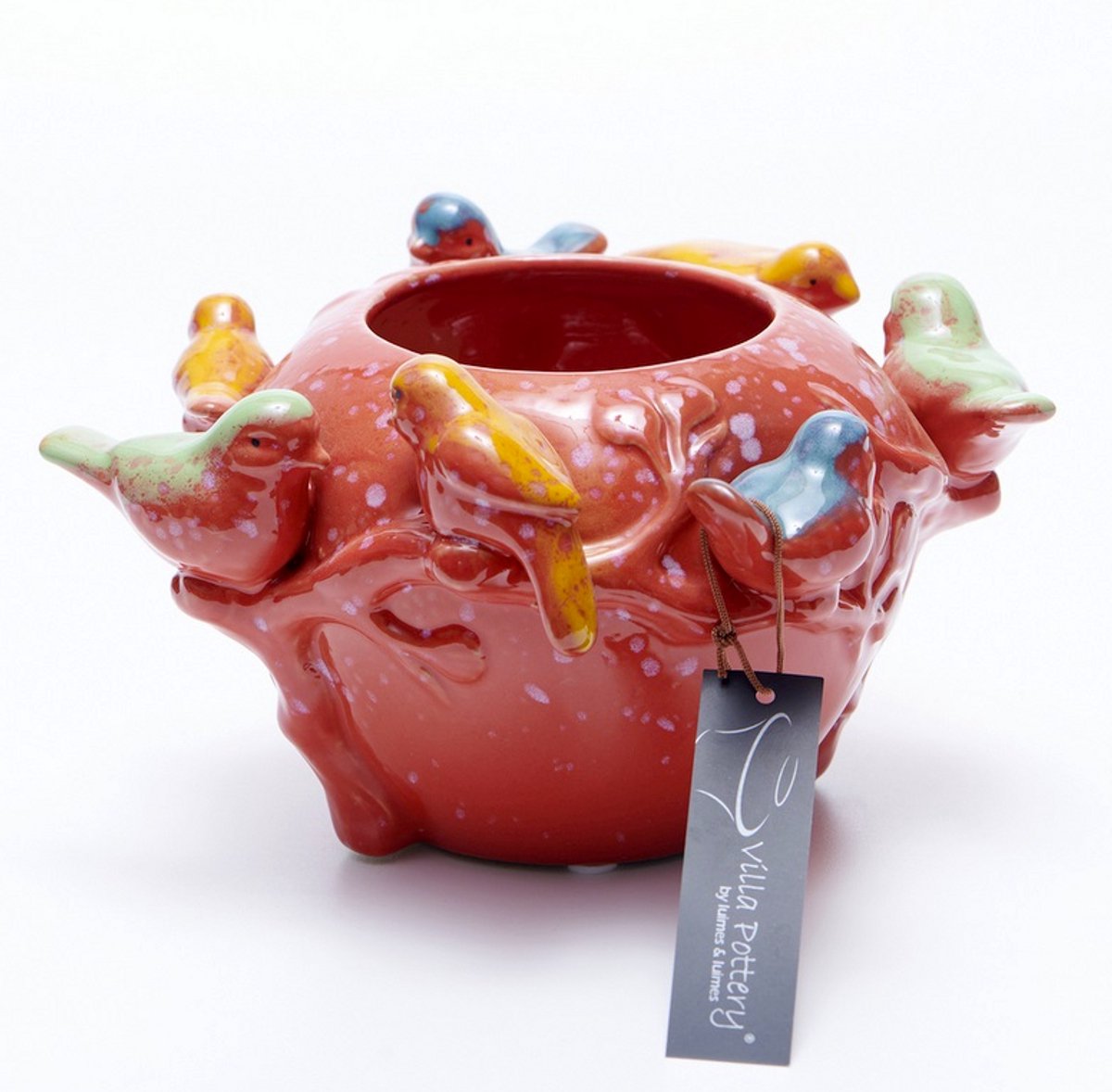Villa Pottery Vaas - Villa Pottery - Decoratie - Woondecoratie - porselein - waterdicht - Chico 1_2 Red Rood