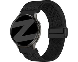 Bandz Nylon 'Vintage' bandje geschikt voor Garmin Vivoactive 4s / Vivomove 3s / Venu 4 - 41mm / Venu 3s / Venu 2s / Forerunner 265s / Forerunner 255s - Zwart