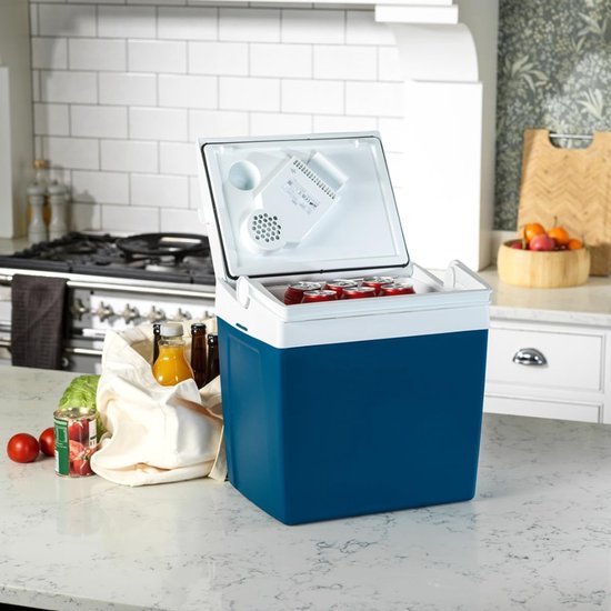 Aura® Koelbox Elektrisch 12v 230 Volt - Elektrische Koelbox - Elektrische Koelbox 12 en 230 Volt - Blauw - 29cm x 39cm x 39cm van Merkloos — afbeelding 3