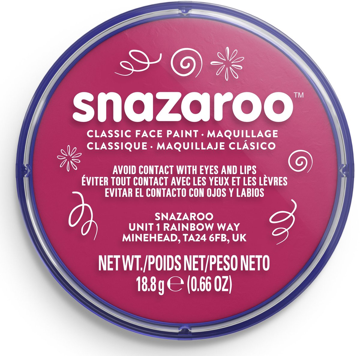 Snazaroo 1118599 - Fuchsia Pink - 18ml Aqua Schmink & Kinderschmink voor Kinderen en Volwassenen