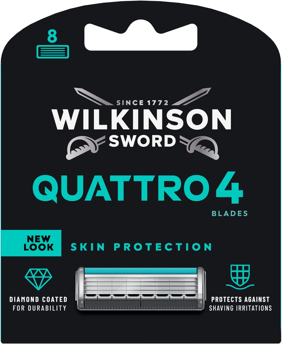 Wilkinson Sword Quattro Titanium Sensitive Scheermesjes - 8 stuks