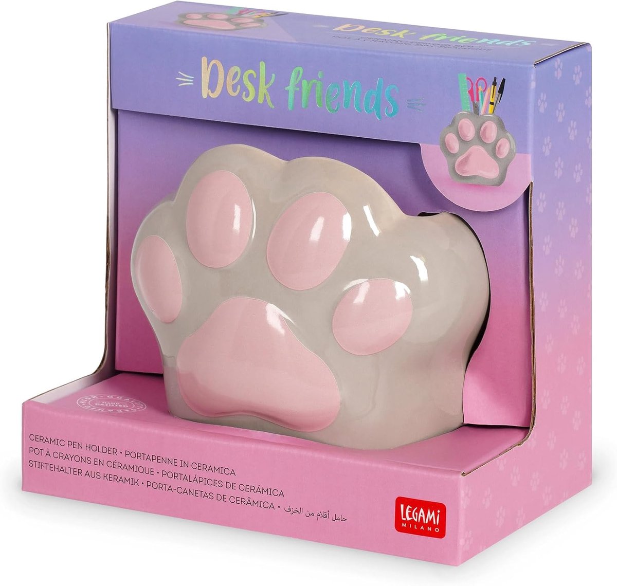 PHS0008 CERAMIC PEN HOLDER - DESK FRIENDS LEGAMI
