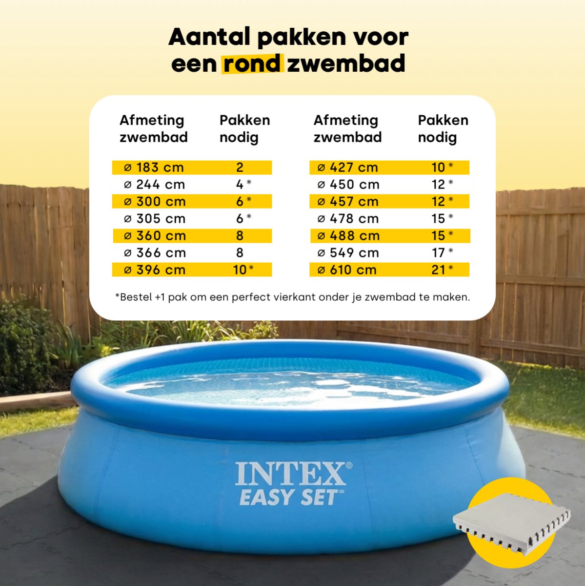 Intex Zwembadtegels - 50 cm x 50 cm x 1 cm - Blauw — afbeelding 16