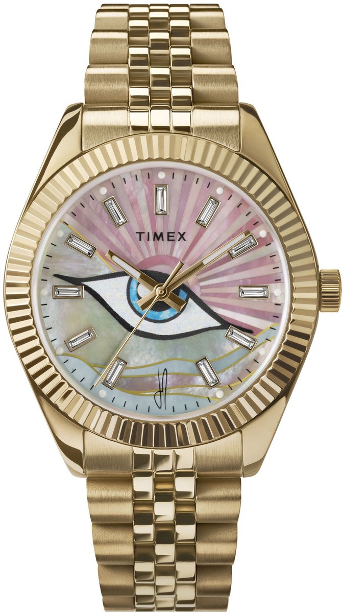 Timex Timex X Jacquie Aiche Quartz Analoog Horloge Gouden Toon Case: 100% Stainless Steel | Armband: 100% Stainless Steel 36 mm TW2Y11200YH