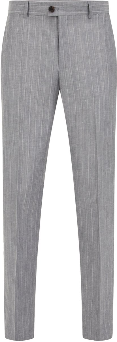 Van Gils Heren slim fit pantalon van linnenmix met krijtstreep