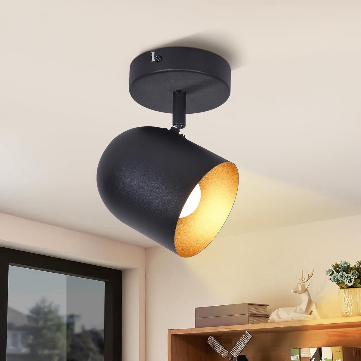 Glitzerlife - Plafondspot Plafondlamp - Draaibare En Kantelbare Industriële Opbouwspot - R