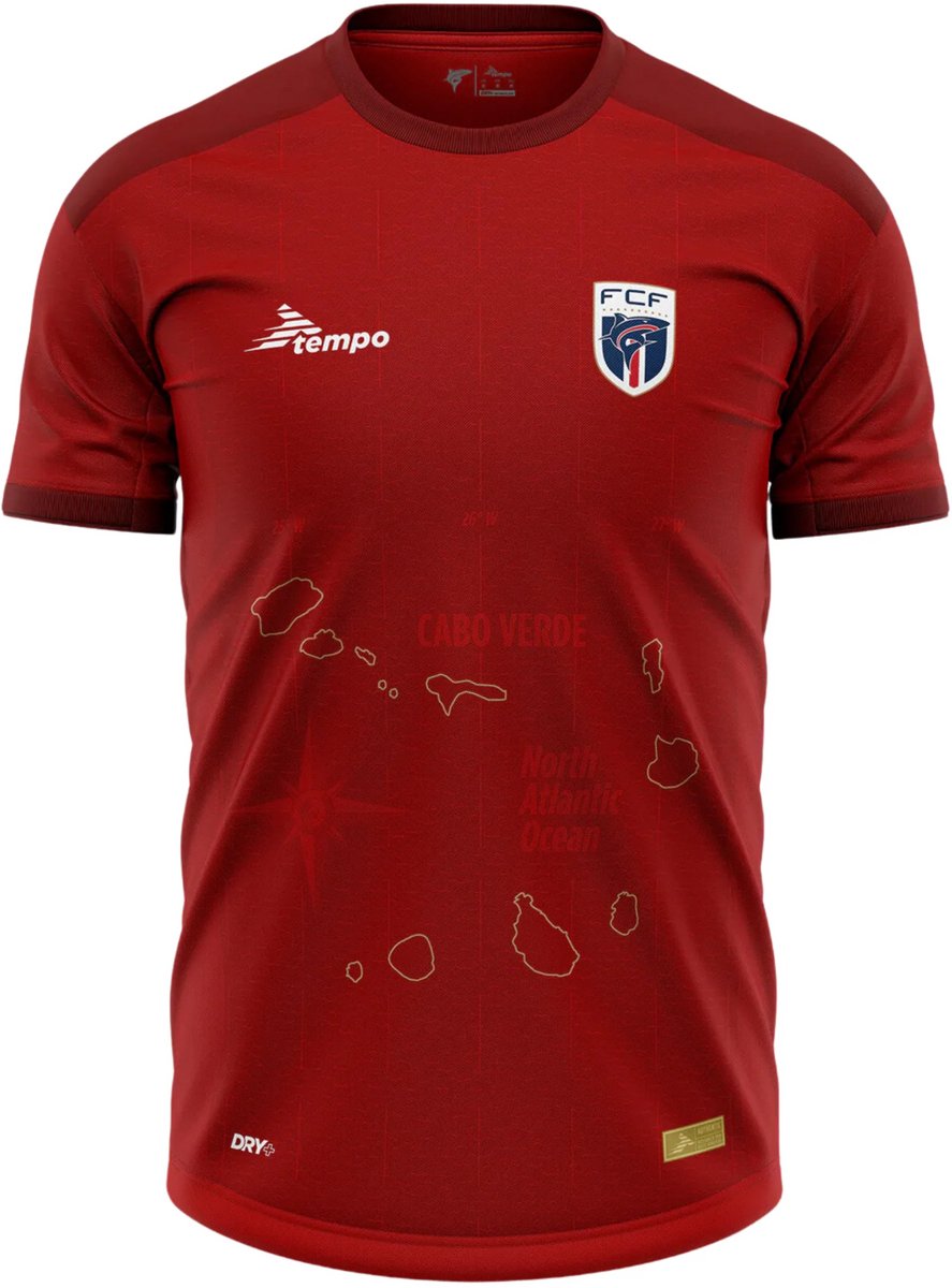 Kaapverdië Derde Shirt - Cabo Verde Voetbalshirt - Nationaal Elftal Kaapverdië - Maat L - Tempo Sport - Globalsoccershop