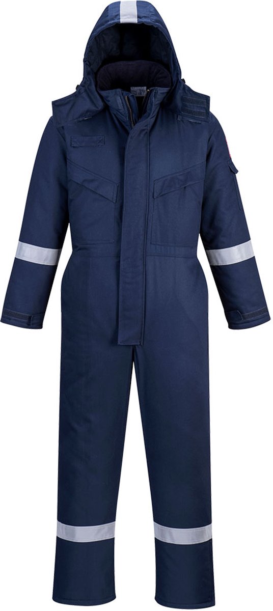 Portwest Vlamvertragende Antistatische Winteroverall FR53 - Marine - S