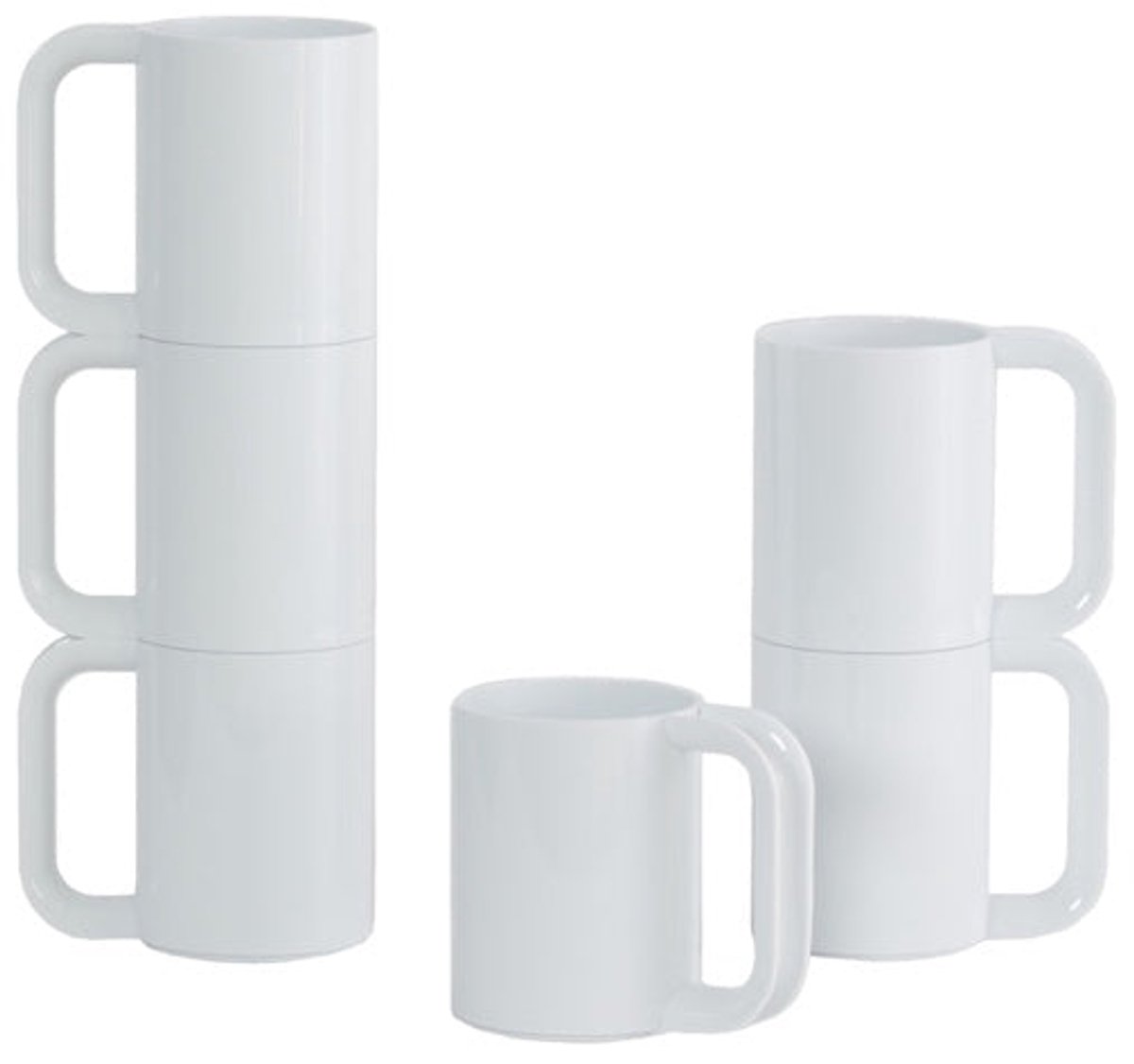 Heller Max Mokken set 6-delig - Ø73mm - H 108mm - Wit