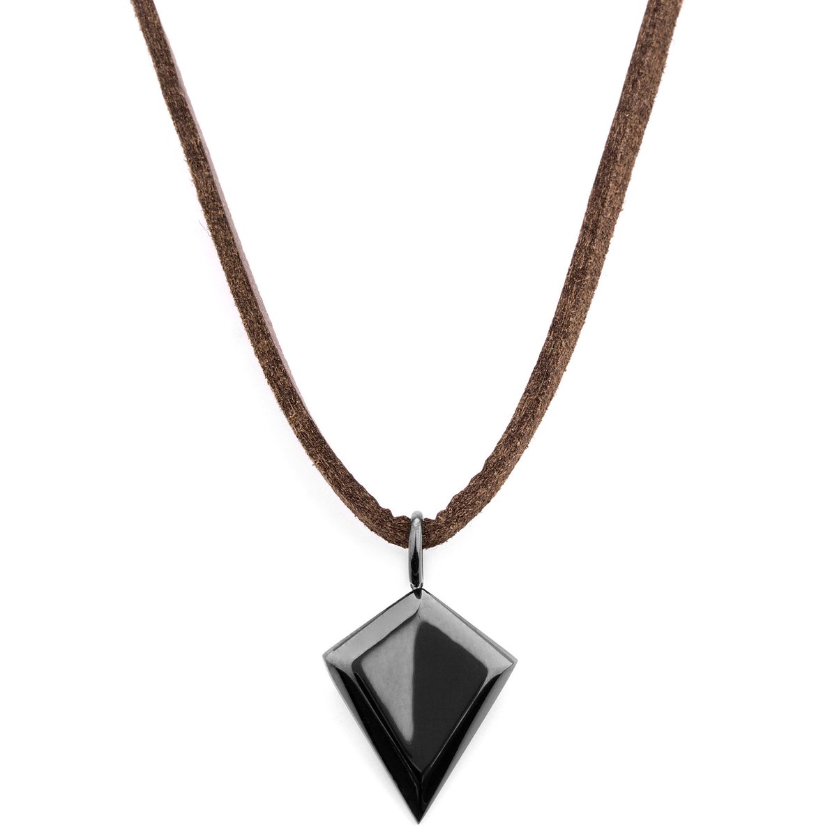 Iconic | Leren Ketting met Zwarte Pijlpunt