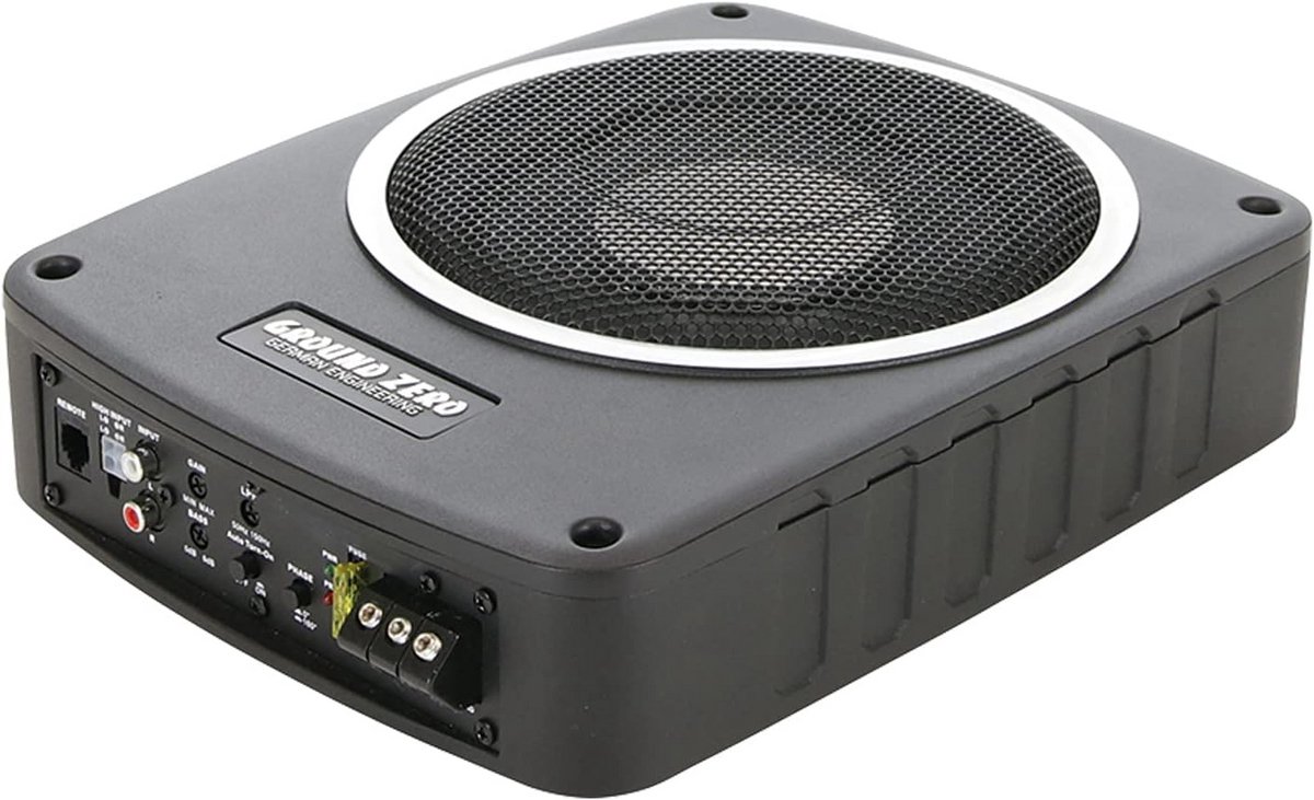 Platte Actieve Subwoofer met Ingebouwde Versterker voor Installatie Onder de Stoel