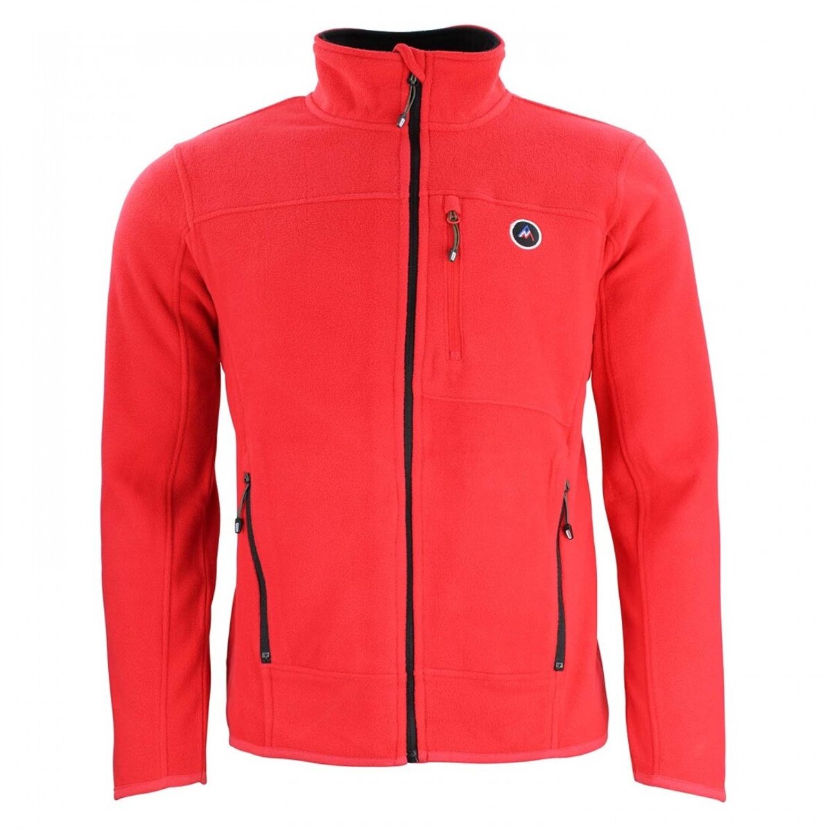 Fleece met volledige rits Peak Mountain Rood