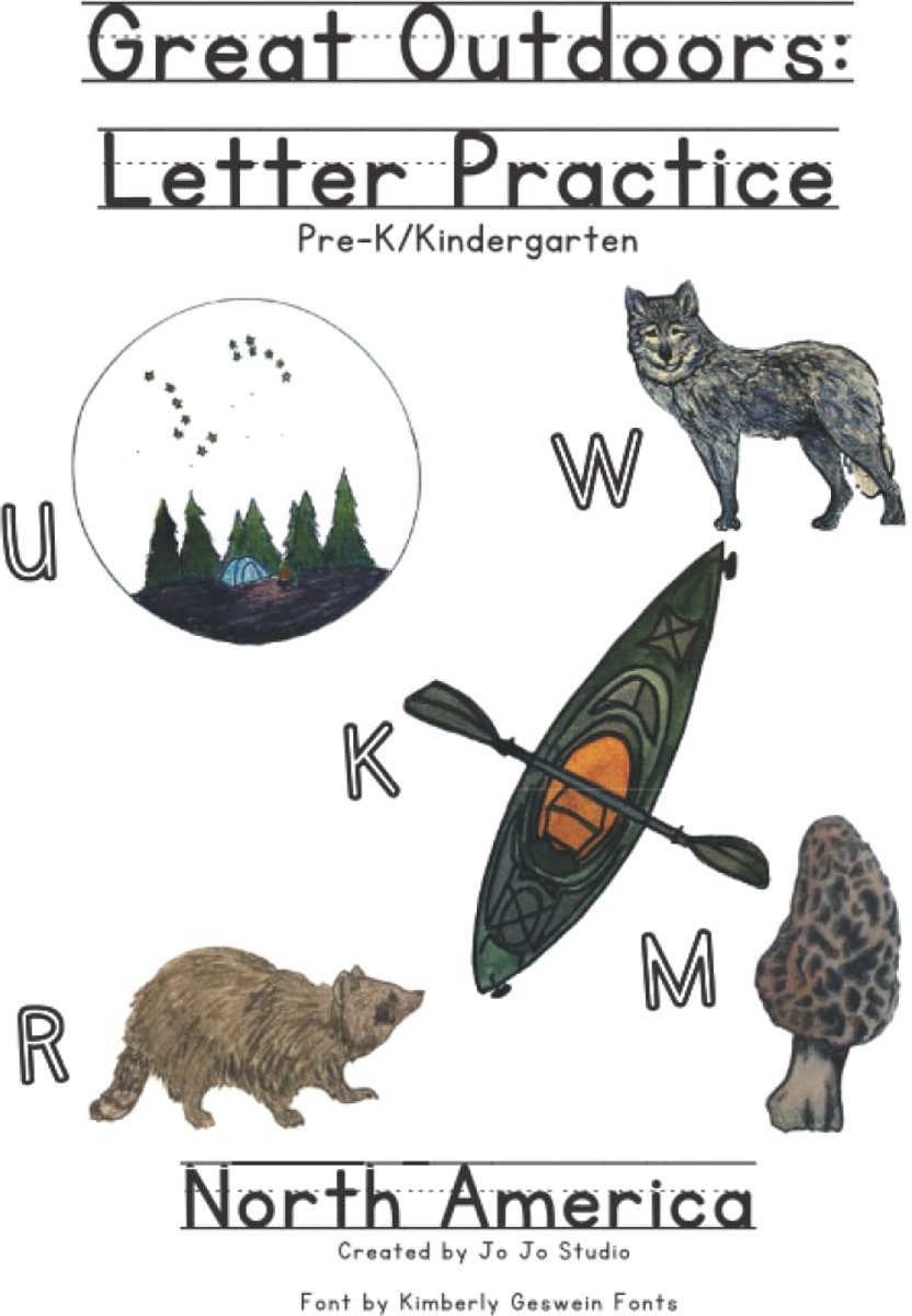 Leer Alfabet Oefenen met Buitenleven Themaprenten