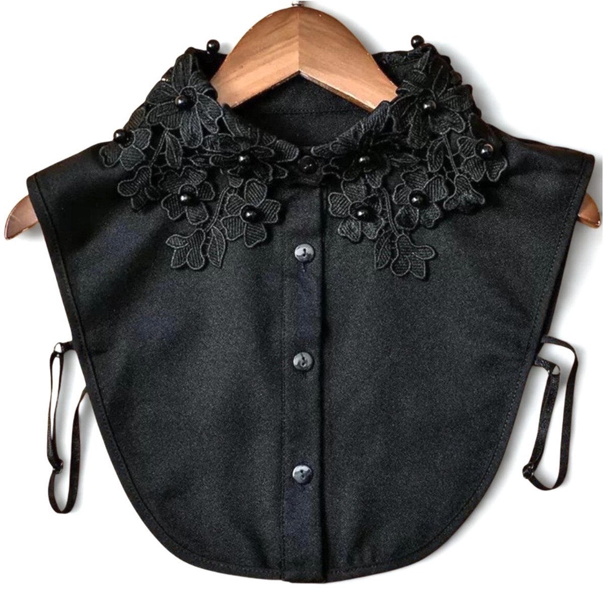 Blousekraag - blousekragen - blousekraag voor dames - los kraagje voor ergens onder - kraagje - armband - 2 stuks - Losse kraag wit - losse kraag zwart - Blouse kraagje - Nep los kraagje - Verstelbaar