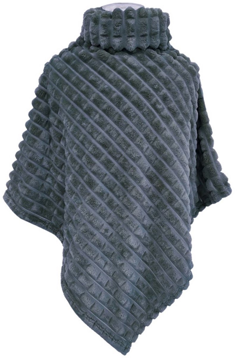 Poncho Simple Face Bordeaux - Denim
