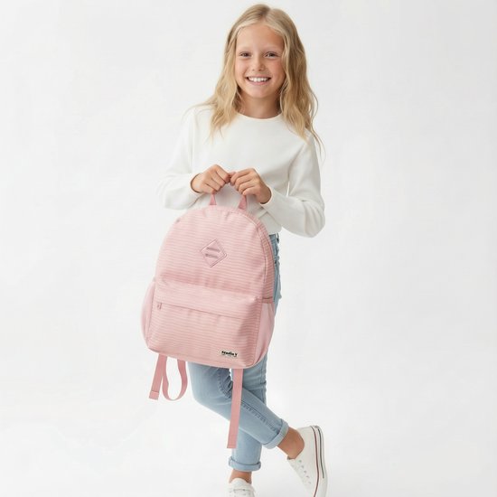 Studio V All Striped Up! - Rugzak - Gevoerd - 13,6 liter - 39 x 29 x 12 cm - Gestreept - Roze