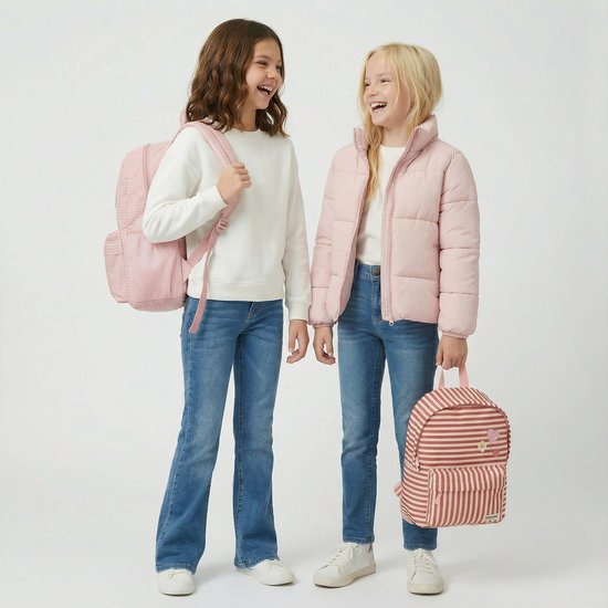 Studio V All Striped Up! - Rugzak - Gevoerd - 13,6 liter - 39 x 29 x 12 cm - Gestreept - Roze