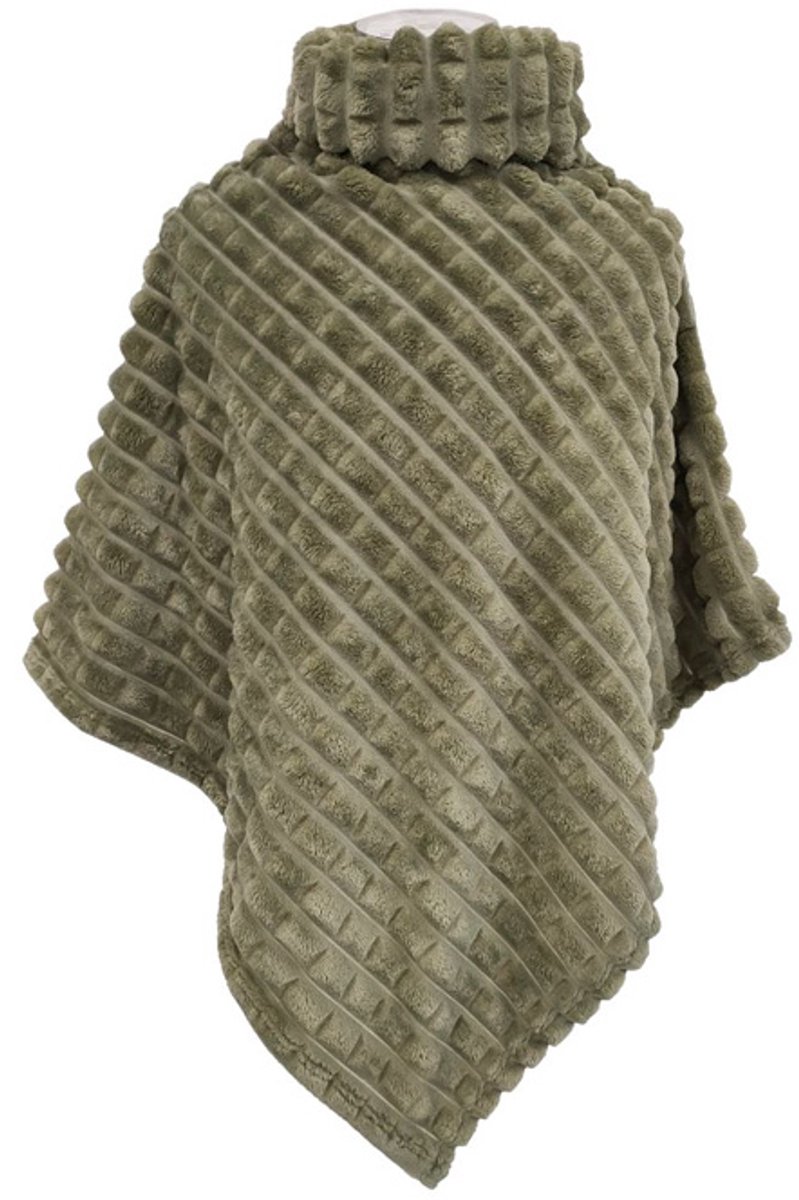 Poncho Simple Face Bordeaux - Olive