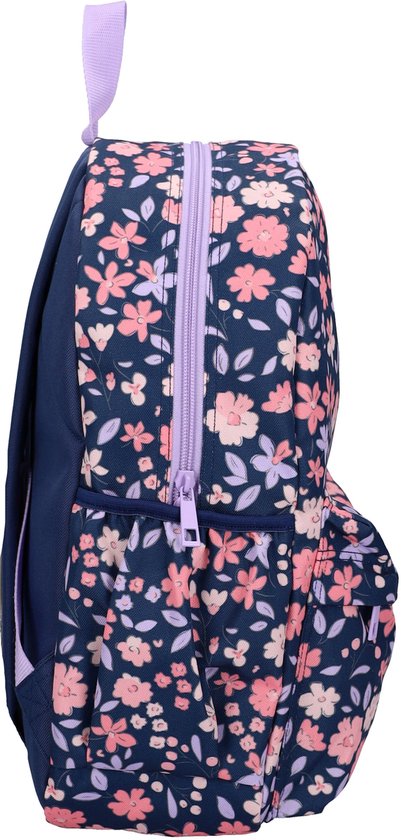 Studio V More Love - Rugzak - Gevoerd - 13,6 liter - 39 x 29 x 12 cm - Bloemen - Blauw