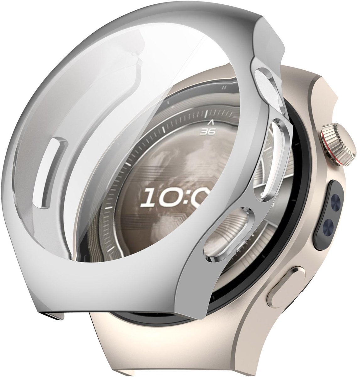 By Qubix - TPU case - Zilver - geschikt voor Huawei Watch 5 - 46mm