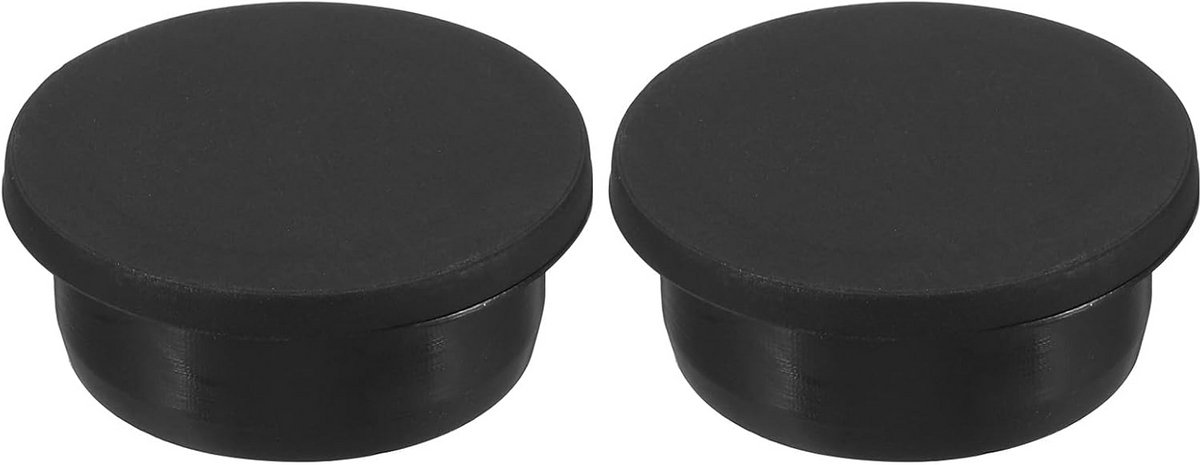 Zachte Siliconen Rubberen Gatstoppen Zwart 36,3 mm voor Gaten van 35-36 mm set van 2