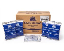 Seven Oceans Emergency drinkwater 30x 500ML - (500ml bestaat uit 5x100ml zakjes) Zeer lang houdbaar - Noodpakket - Noodrantsoen - Bestand tegen extreme temperaturen Gecertificeerd volgens SOLAS en WHO-richtlijnen
